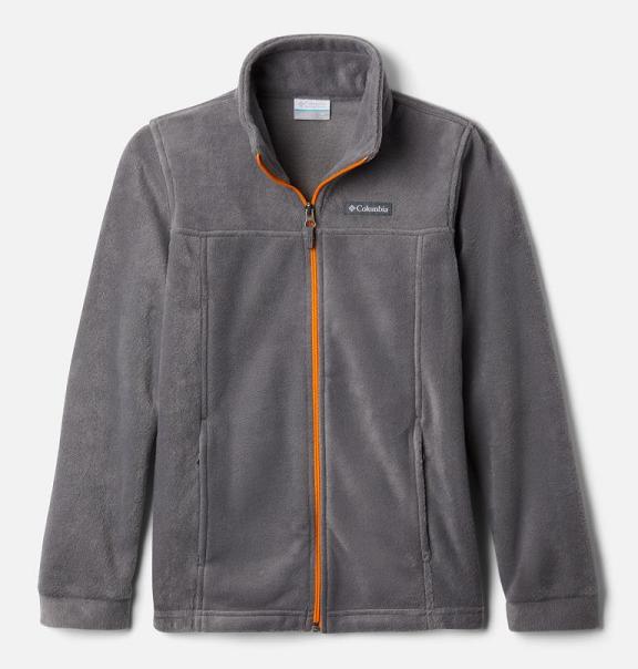 Columbia Steens Mountain II Fleece Jacket Grey Orange For Boys NZ54183 New Zealand